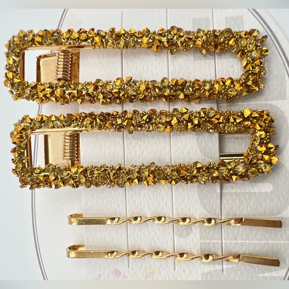 4-Piece Alligator Clip Bobby Pin Set New